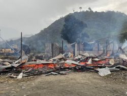 KST Papua Bakar dan Tembaki Mess Karyawan PT.MTT di Puncak Papua